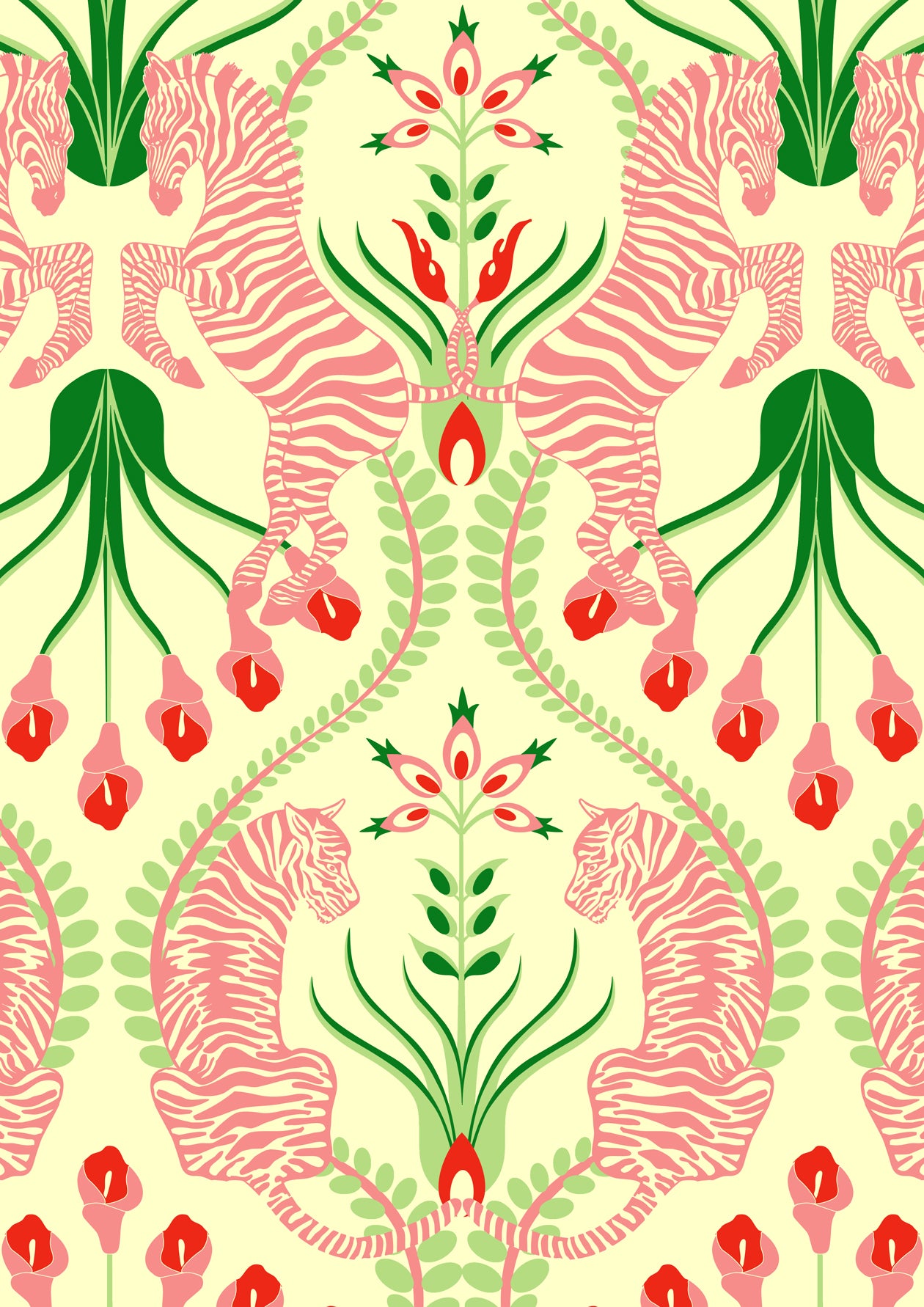 Secret Garden Safari Wallpaper - Pink