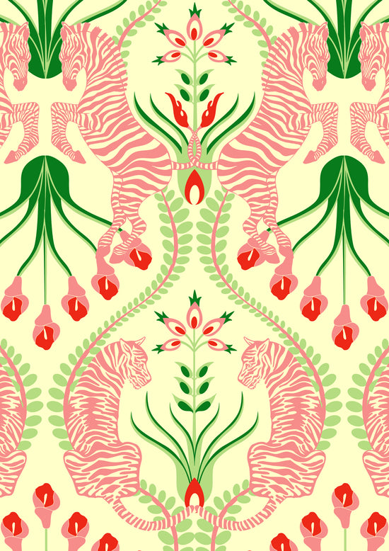 Secret Garden Safari Wallpaper - Pink