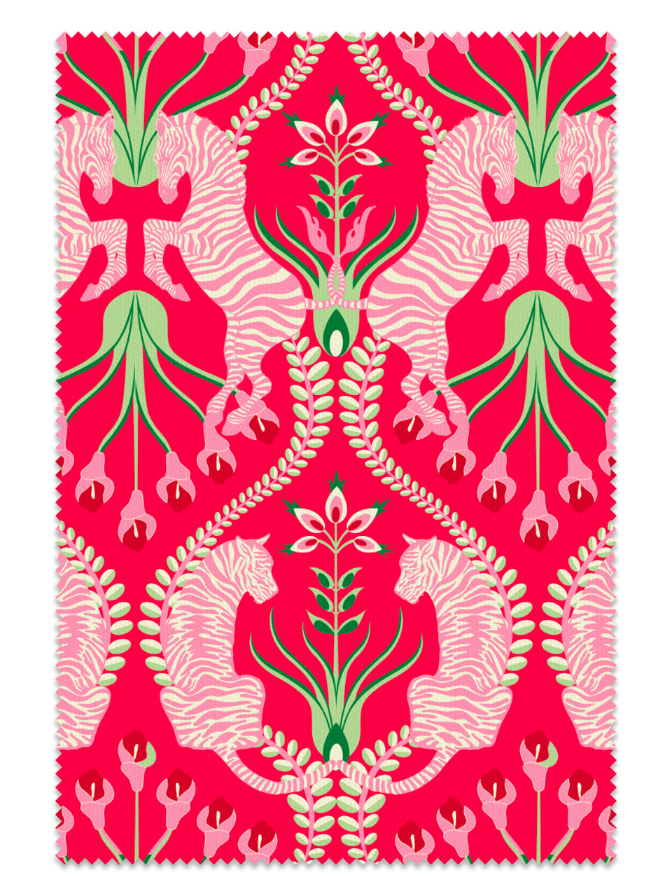 Secret Garden Safari Fabric - Raspberry