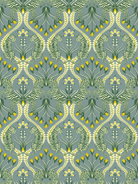 Secret Garden Safari Wallpaper - Grey